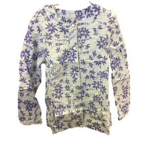 appleseed eyelet jacket lavender floral  small NWT